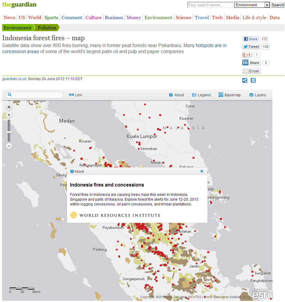 WRI Indonesia Forest Fire Map