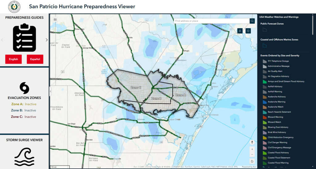 San Patricio Hurricane Viewer