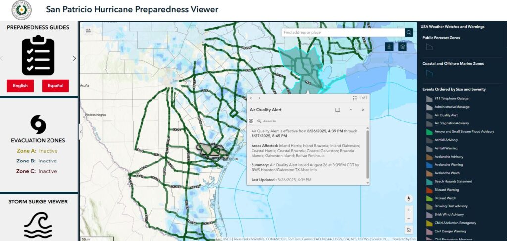 hurricane preparedness viewer San Patricio County Hurricane Preparedness App Evacuation Routes & Warnings